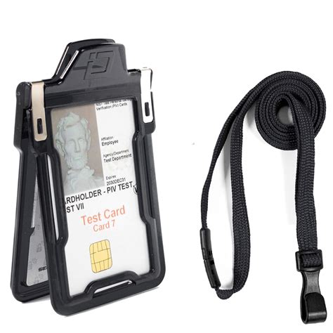 rfid card lanyard|id card holder with lanyards.